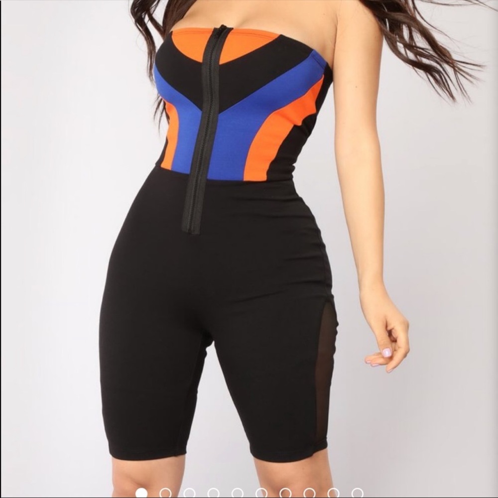 Strapless Colorblock Romper
